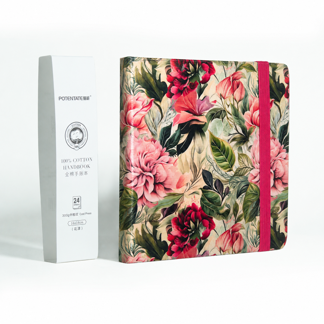 POTENTATE 16×16 cm Watercolor Sketchbook PC02 - Hardcover, 100% Cotton, 300 gsm, 24 Sheets, Acid-Free, Cold Press - Image 5