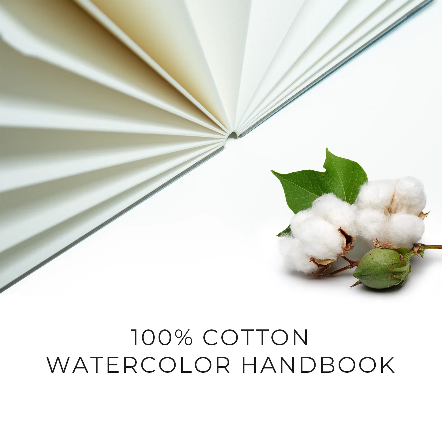 POTENTATE 16×16 cm Watercolor Sketchbook PC02 - Hardcover, 100% Cotton, 300 gsm, 24 Sheets, Acid-Free, Cold Press - Image 5