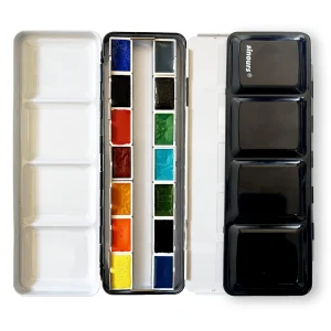 sinours 14 full pan professional watercolor metal box