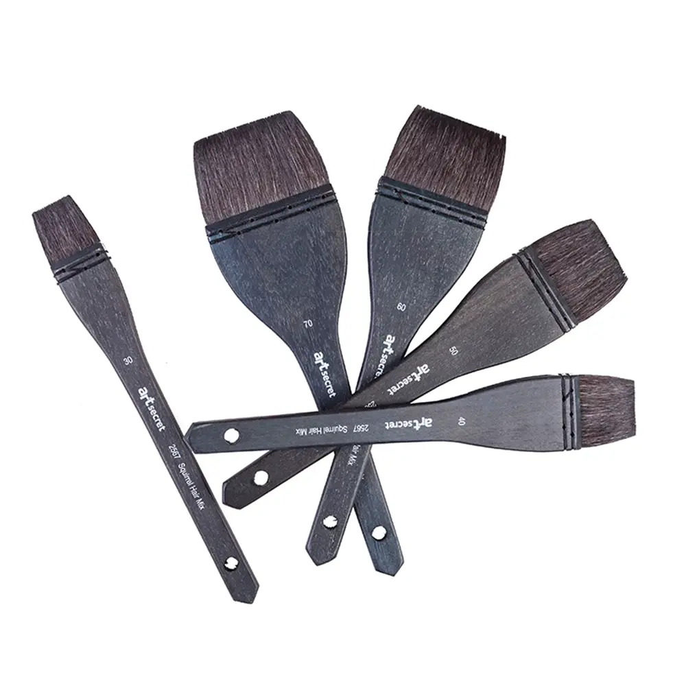 ArtSecret Squirrel Hair Mix Watercolor Wash Brush – Large Flat Hake Brush (Size 30–70) - Image 4